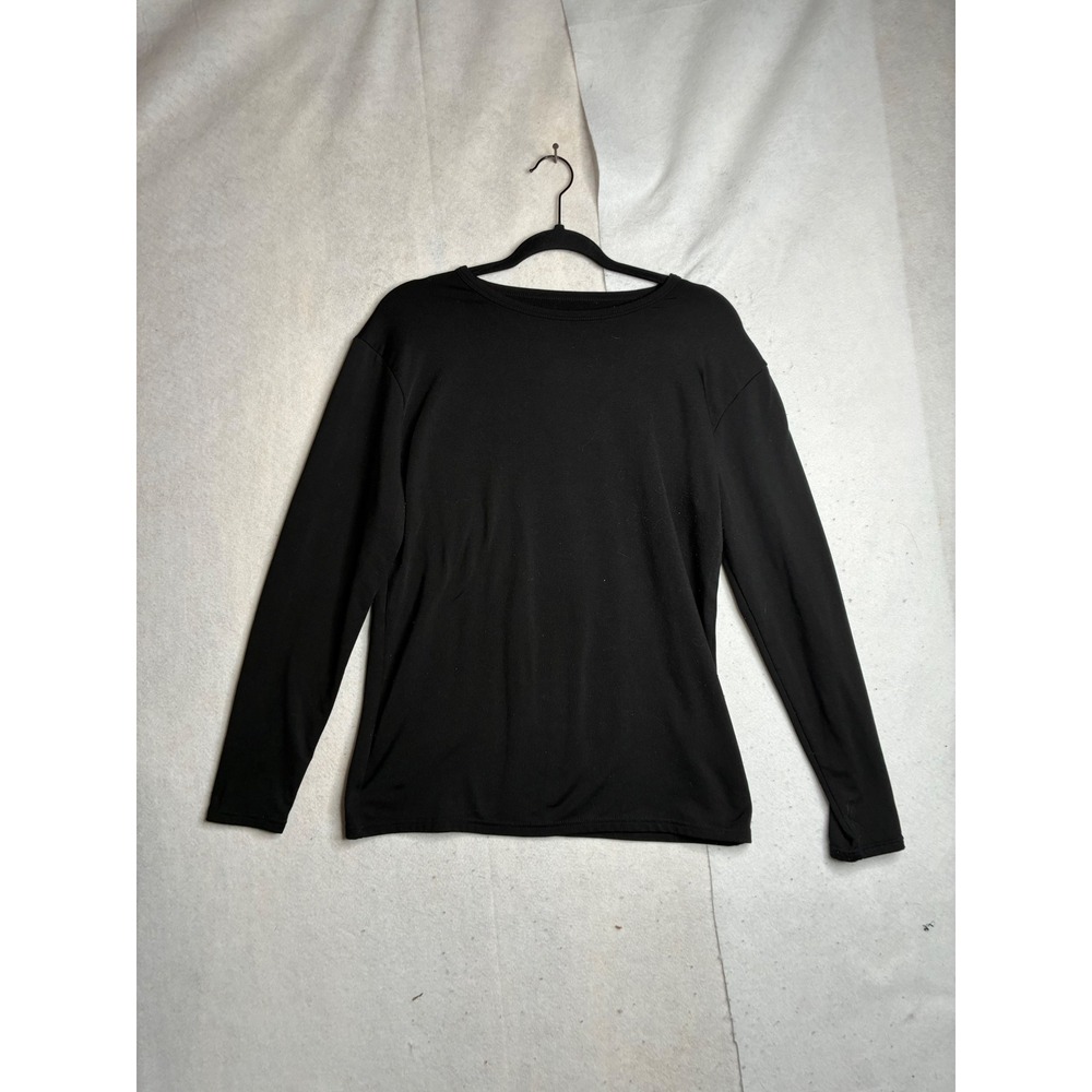Thermajane Mens Thermal Base Layer Top Black Long Sleeve Crew Neck Size‎ M